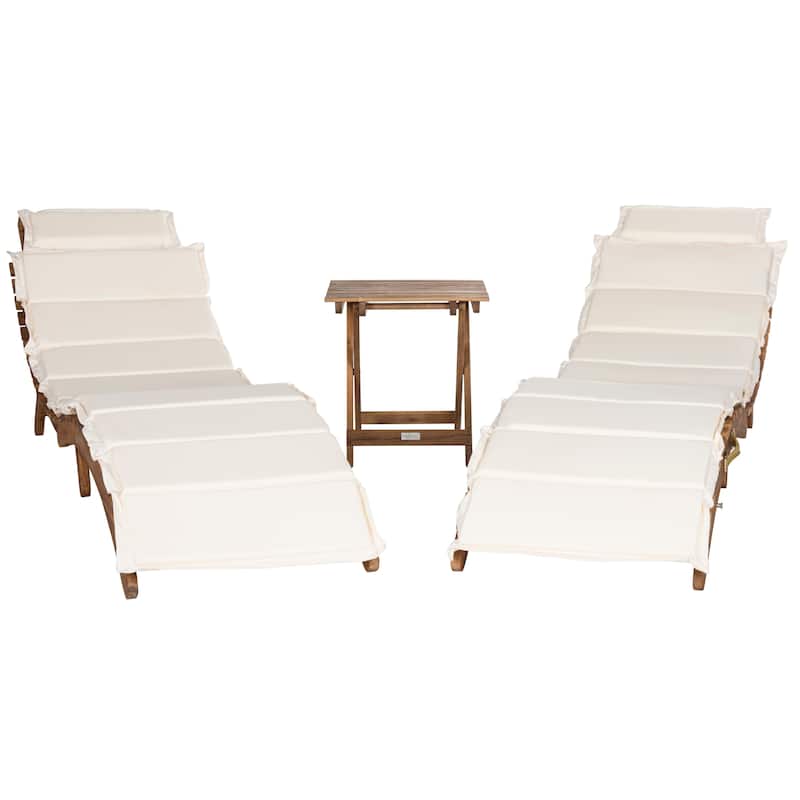 SAFAVIEH Outdoor Jamya 3-Piece Lounge Set - 21Wx25Dx72H