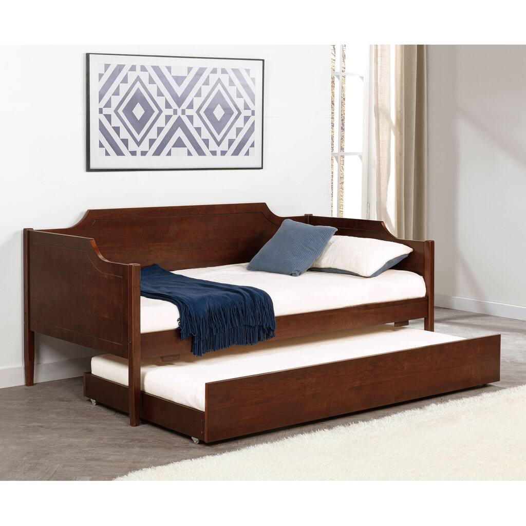 Wellston Cherry Wood Twin Daybed With Trundle