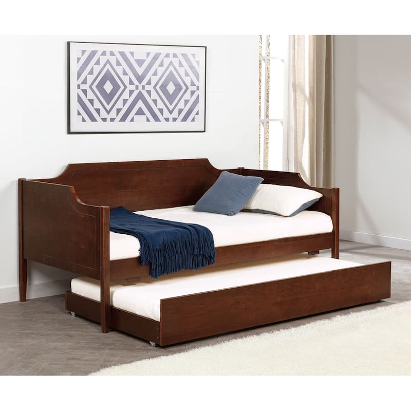 Wellston Cherry Wood Twin Daybed With Trundle