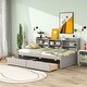 preview thumbnail 3 of 16, Twin Day Bed with Side Bookcase & 2 Drawers - Multifunctional Design