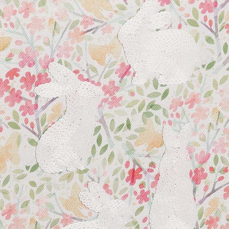 Bunnies Flowers Table Runner 13" x 72"