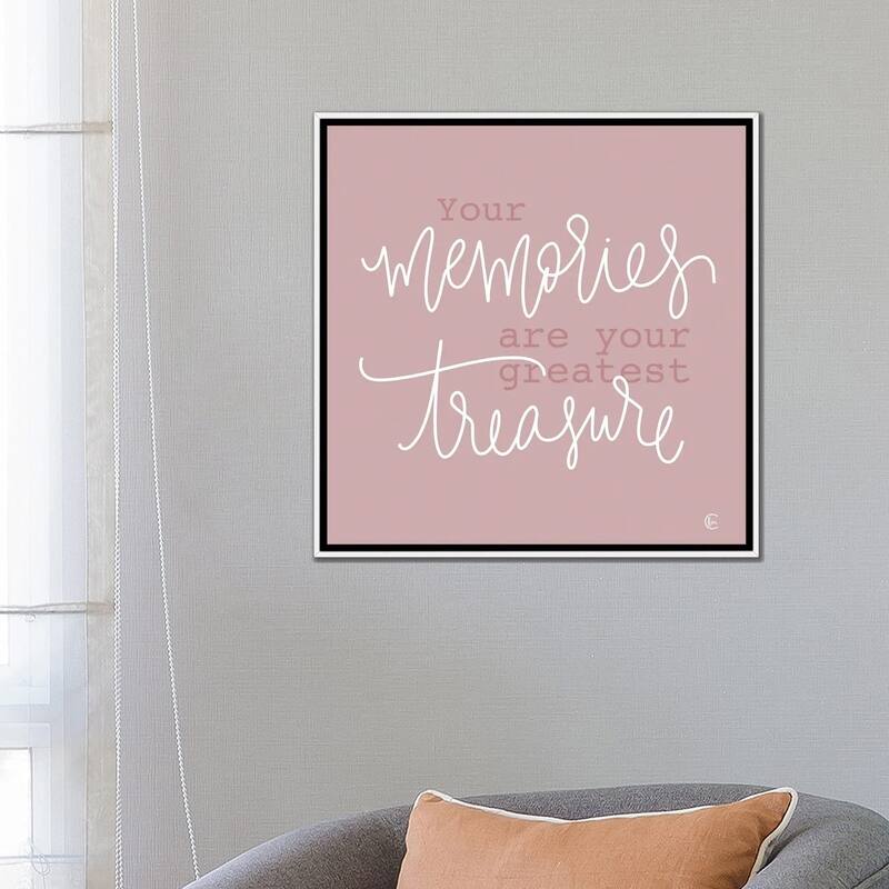 iCanvas "Your Memories Are Your Biggest Treasure" by Fearfully Made Creations Framed Canvas Print