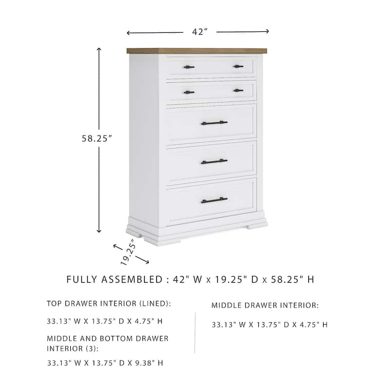 Signature Design by Ashley Ashbryn White/Brown Chest of Drawers