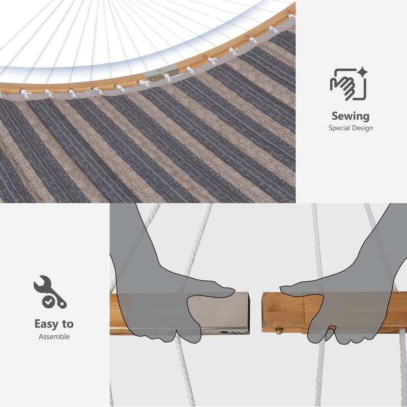 Portable Freestanding Hammock with Curved Stand for Outside