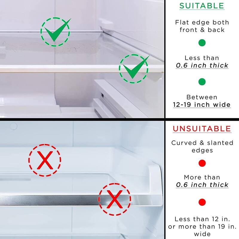 Sorbus Pull Out Fridge Drawer - Attachable Deli Drawer - Adjustable Refrigerator Storage Bin - 2-Pack, Clear Design