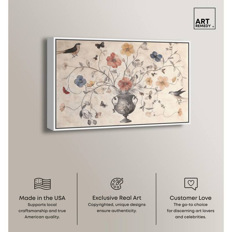Antique Bouquet Canvas by Art Remedy