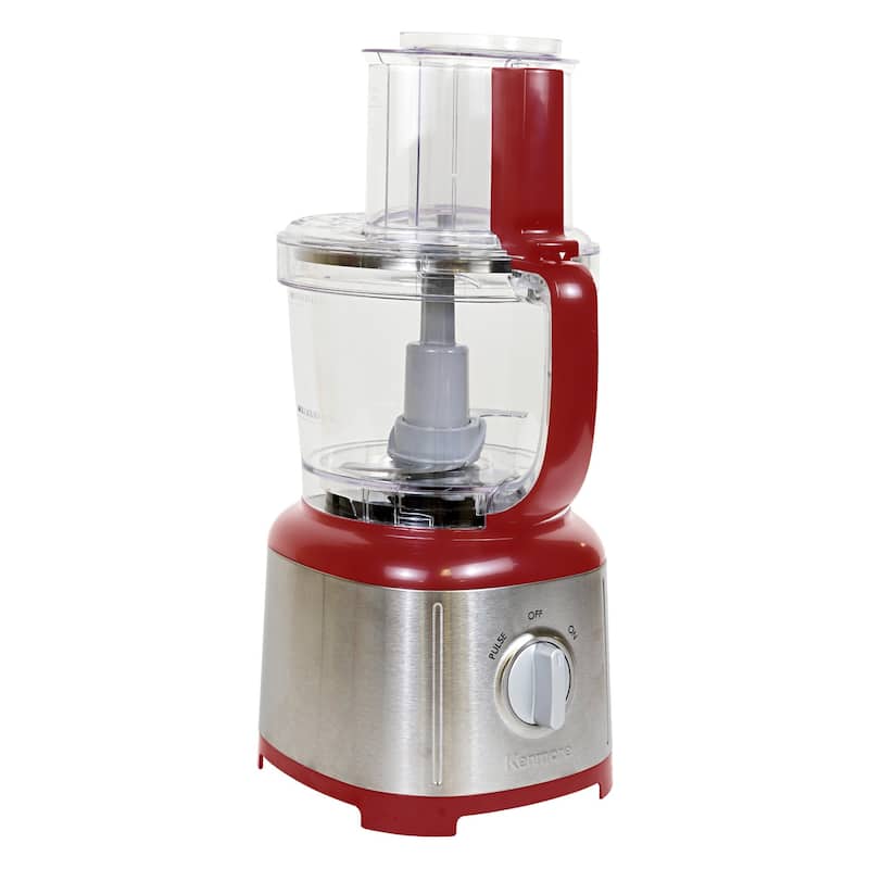 Kenmore 11-Cup Food Processor and Vegetable Chopper, Red & Silver