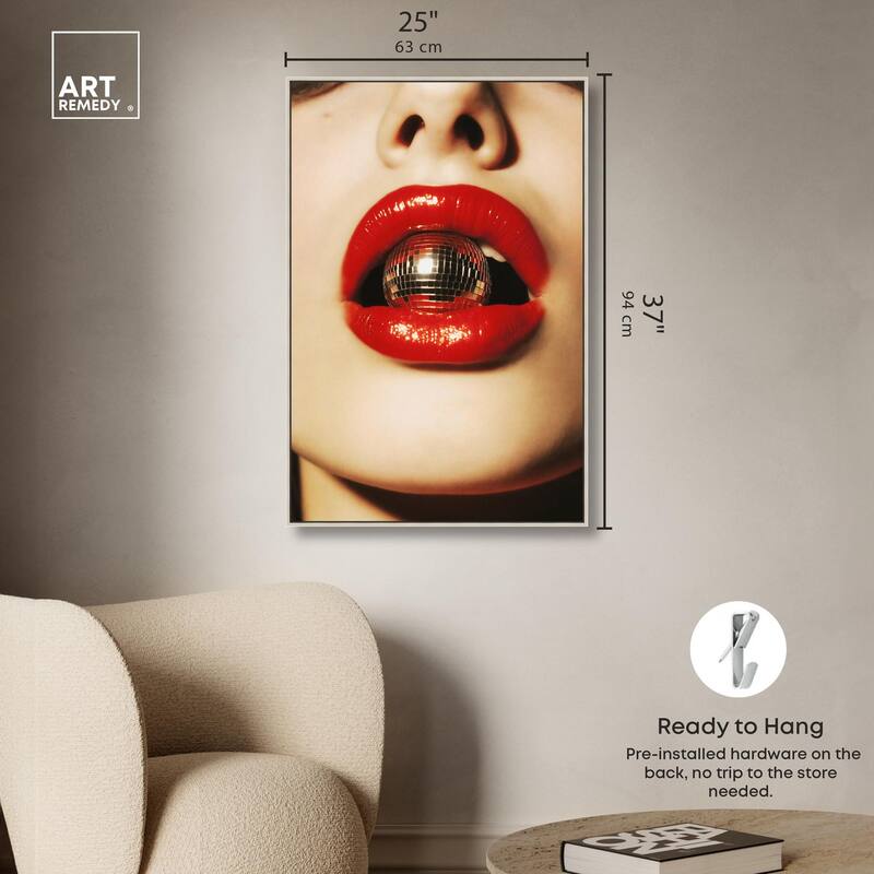 Disco Lips Canvas by Art Remedy