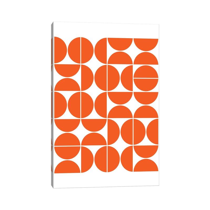 iCanvas "Mid Century Modern Geometric IV Orange" by The Old Art Studio Canvas Print