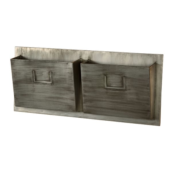 Industrial Metal Two Slot Mailbox - Horizontal Industrial Metal Two Slot Mailbox - Horizontal