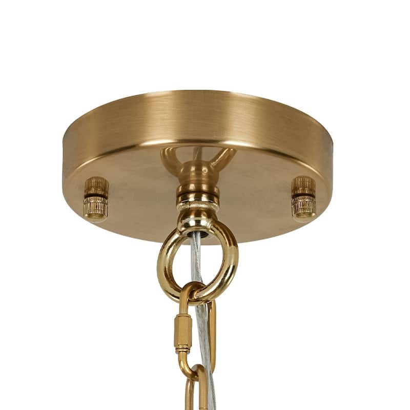 Glam 5-Light Drum Caged Radiant Crystal Chandelier - N/A