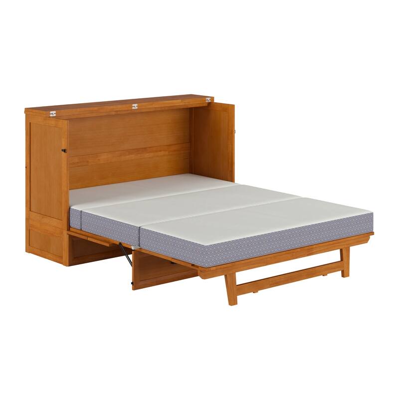Tucson Murphy Bed Chest with 6" Mattress, Drawer & Built-in Charger