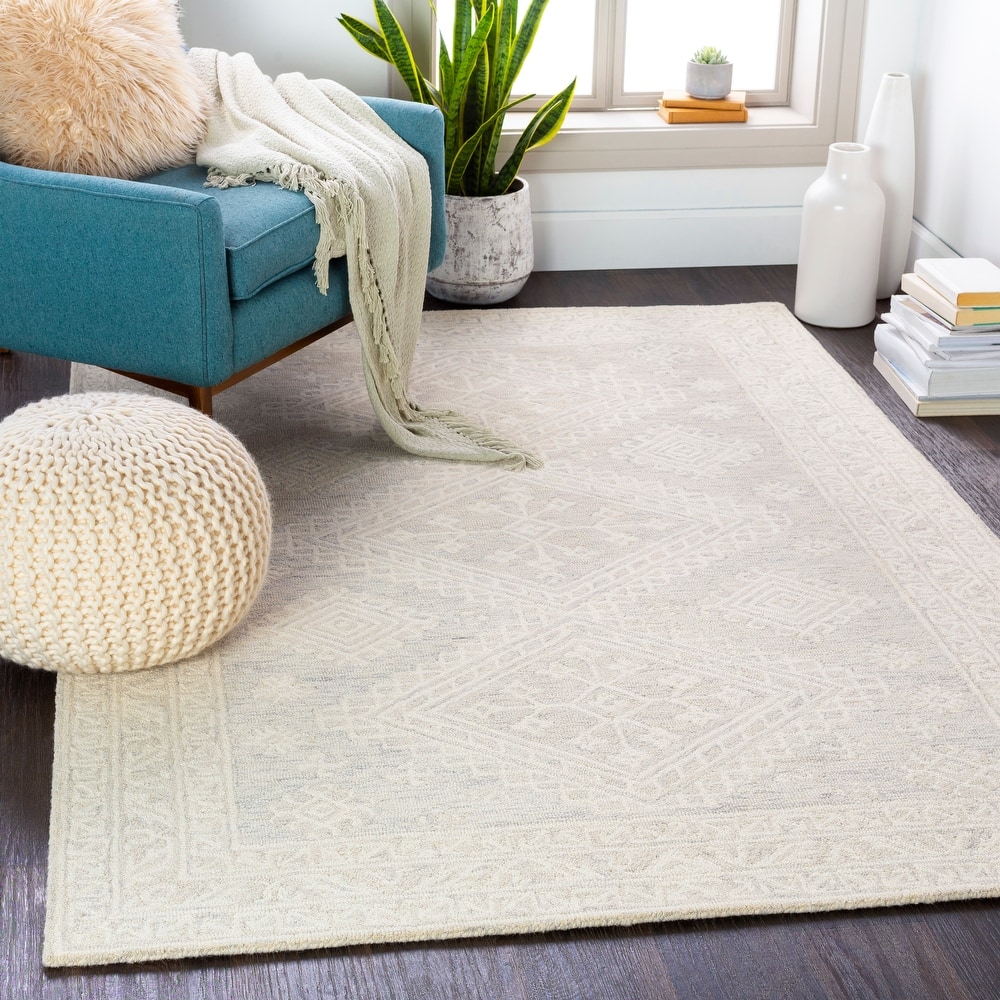 Livabliss Lorna Handmade Triple Medallion Wool Area Rug