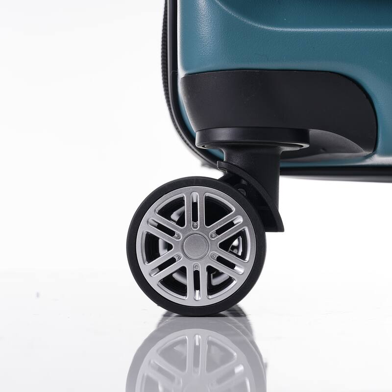 20 Inch Carry On Luggage with Front Pocket and USB Port Bed Bath