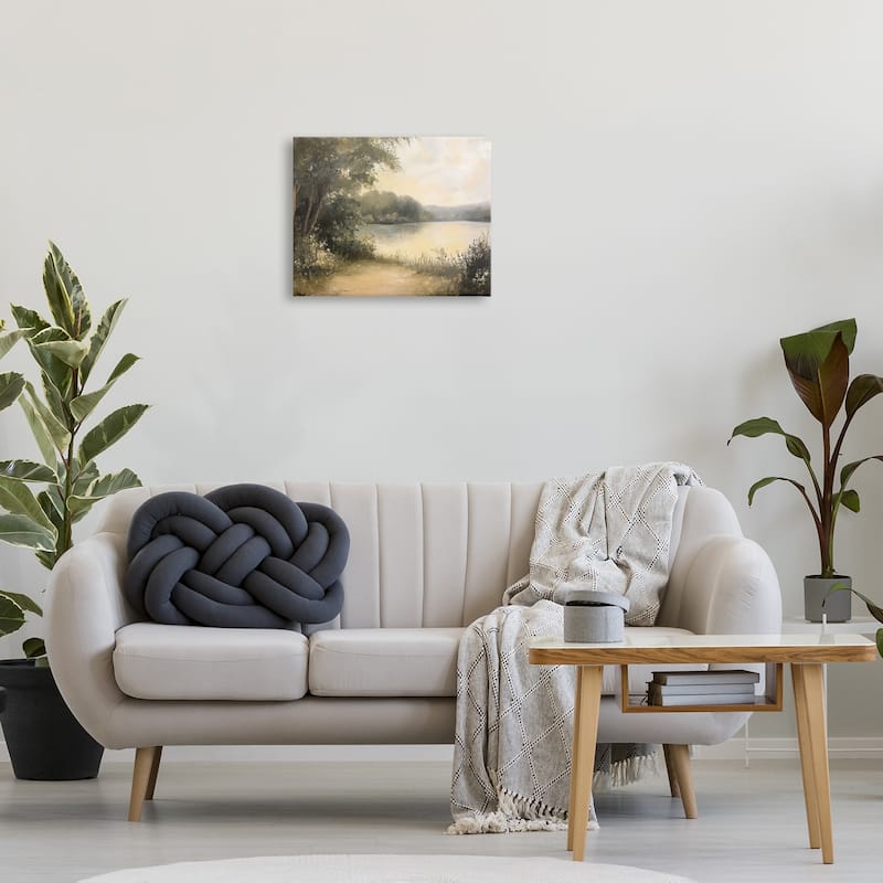 Stupell Shore of Peaceful Lake Canvas Wall Art Design By Petal Prints Design