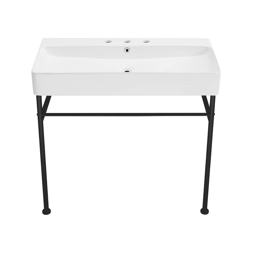 Swiss Madison SM-CS73-3 Carre 35-5/8" Rectangular Ceramic Console
