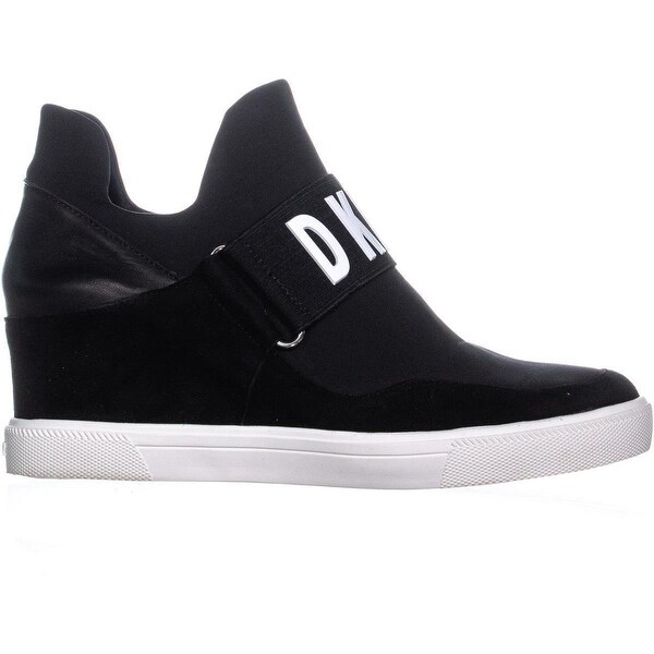 dkny high top wedge sneakers