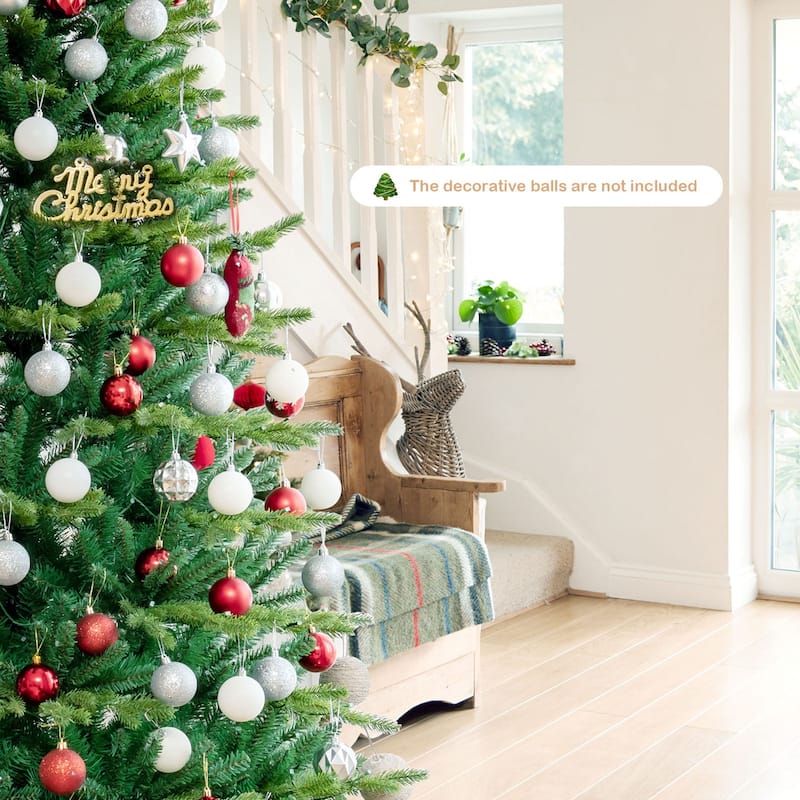 Gymax 6/7/8 FT Pre-lit Artificial Christmas Tree w/ APP Control & 15