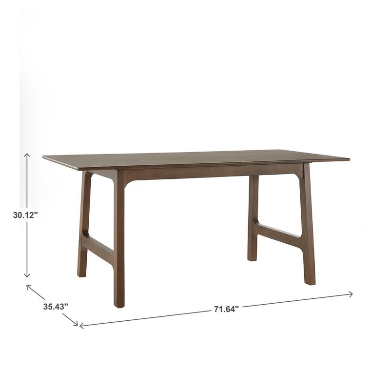 Pitea Scandinavian Wood Finish 6 - Person Dining Set by iNSPIRE Q Modern