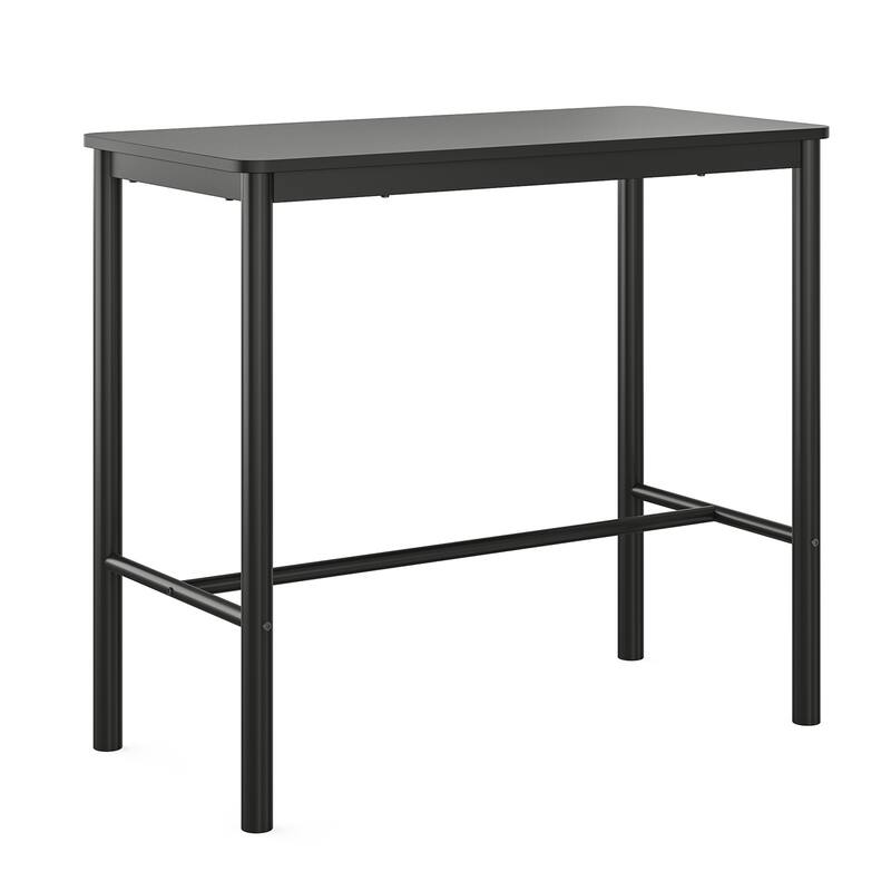 47 Inch Rectangular Kitchen Bar Table for Dining - Black