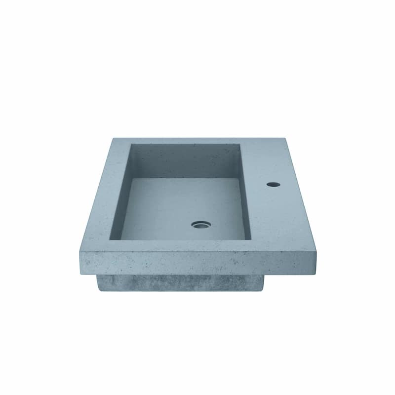 30" NativeStone Trough Drop-in Rectangular Bathroom Sink