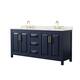 Option Dark Blue, Gold Trim, Giotto Quartz Top