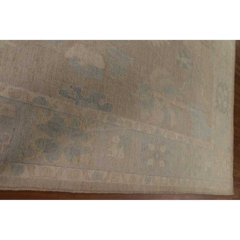 Vegetable Dye Oushak Large Area Rug Handmade Wool Carpet - 10'5"x 13'8"