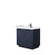 Option Dark Blue, Black Trim, Carrara Cultured Marble Top