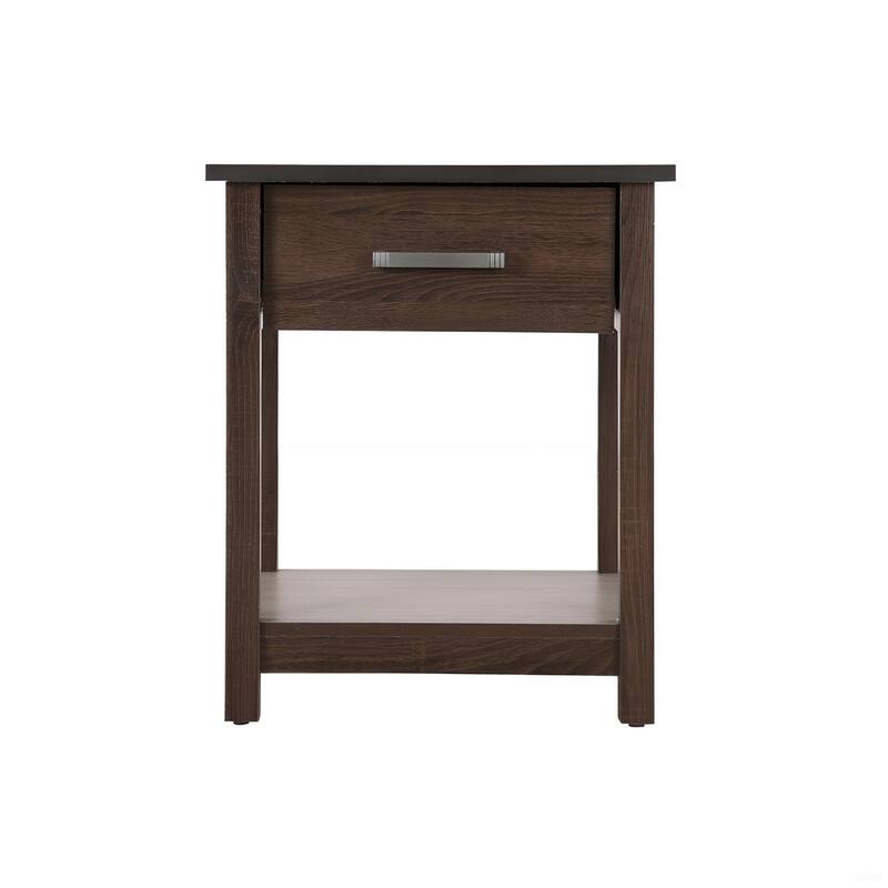 Sleek Contemporary Nightstand in Wenge Finish