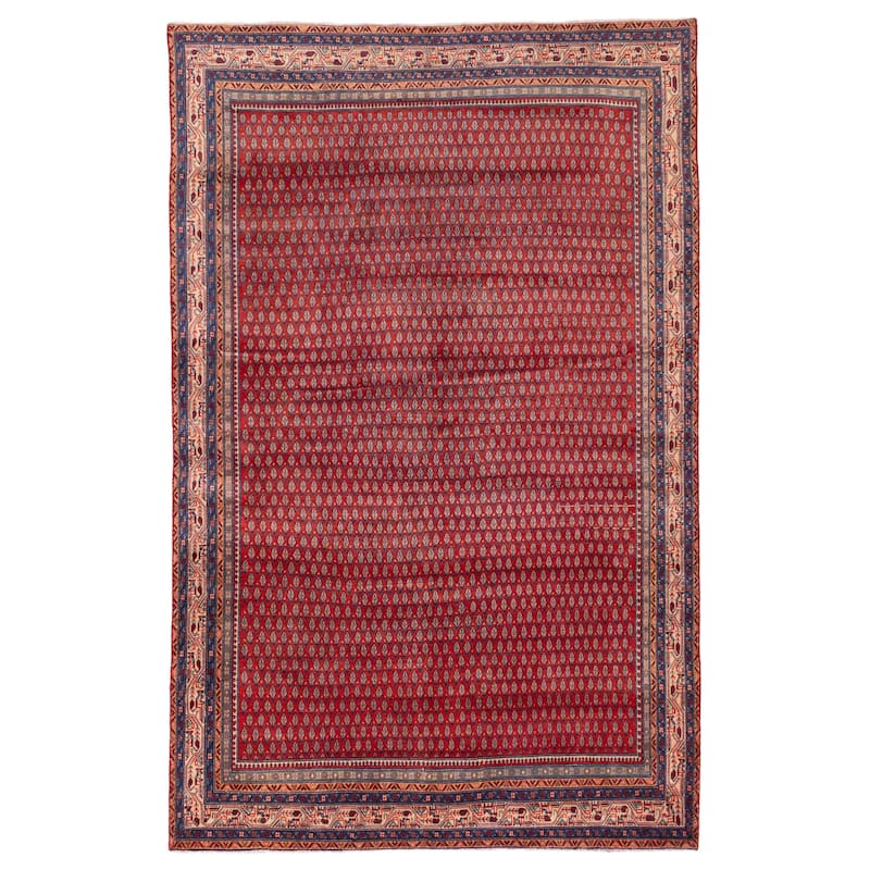 ECARPETGALLERY Hand-knotted Andelz Red Wool Rug - 6'3 x 9'9