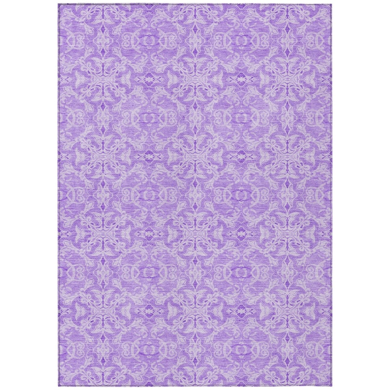 HomeRoots Medallion Transitional Rectangle Outdoor Rug