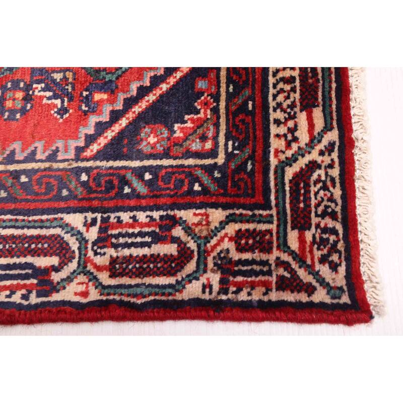 ECARPETGALLERY Hand-knotted Andelz Red Wool Rug - 3'5 x 10'0
