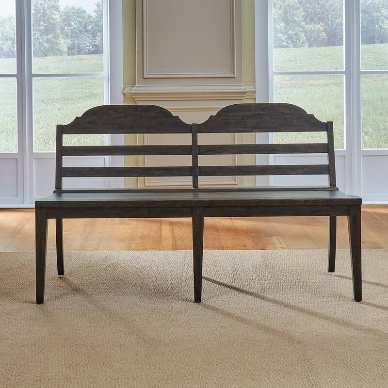 Paradise Valley Saddle Brown Trestle Table Set