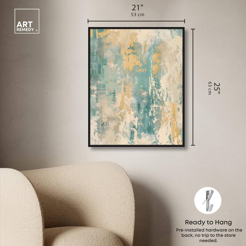 Minted Ivory I Canvas by Art Remedy