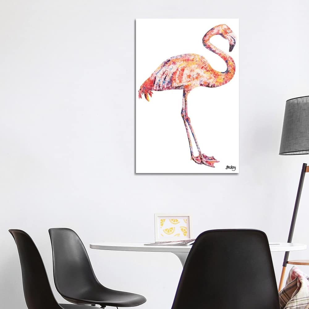 iCanvas "Flamingo" by Becksy Canvas Print