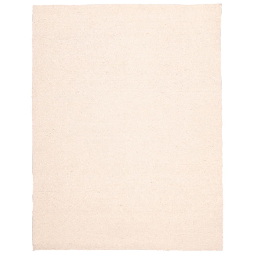 ECARPETGALLERY Hand Woven Looma Cream Wool Rug - 8'9 x 11'9
