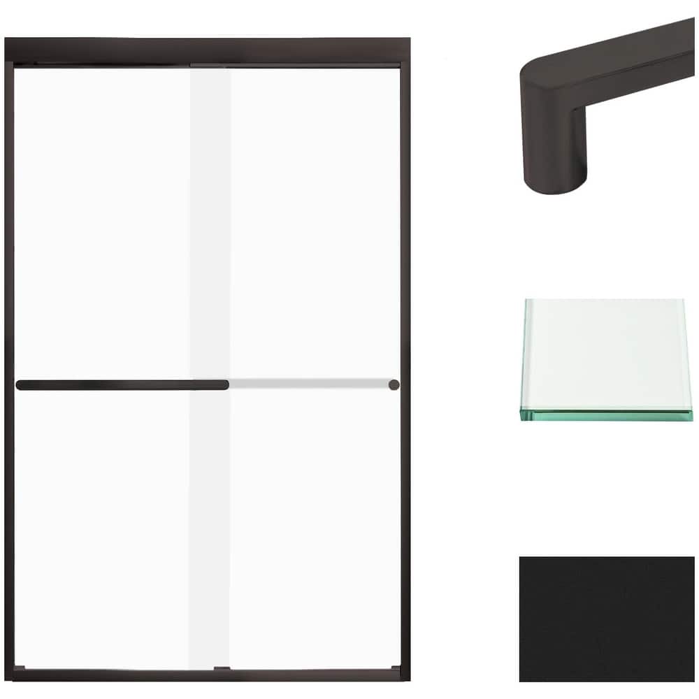 Transolid FBPT487608F-R 76" High x 47" Wide Bypass Frameless Shower