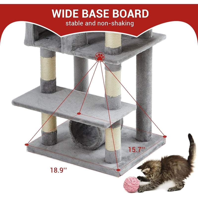 Cat Tree for Large Cats 67 Inches,Multi-Level Cat Tower with Scratching Posts