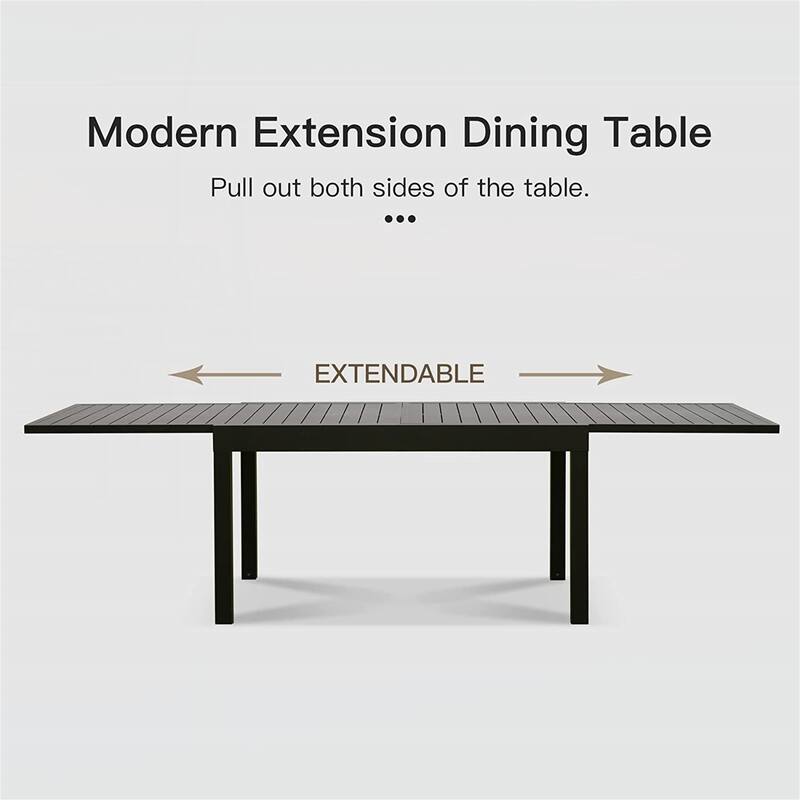 Large Extendable Patio Dining Table
