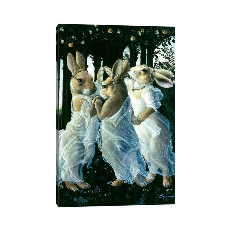 iCanvas "Bunny Graces" by Melinda Copper Canvas Print