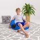preview thumbnail 11 of 38, Kids Sports Big Comfy Bean Bag Chair 27 Inch Medium - Sports Soccer Ball Blue and Black