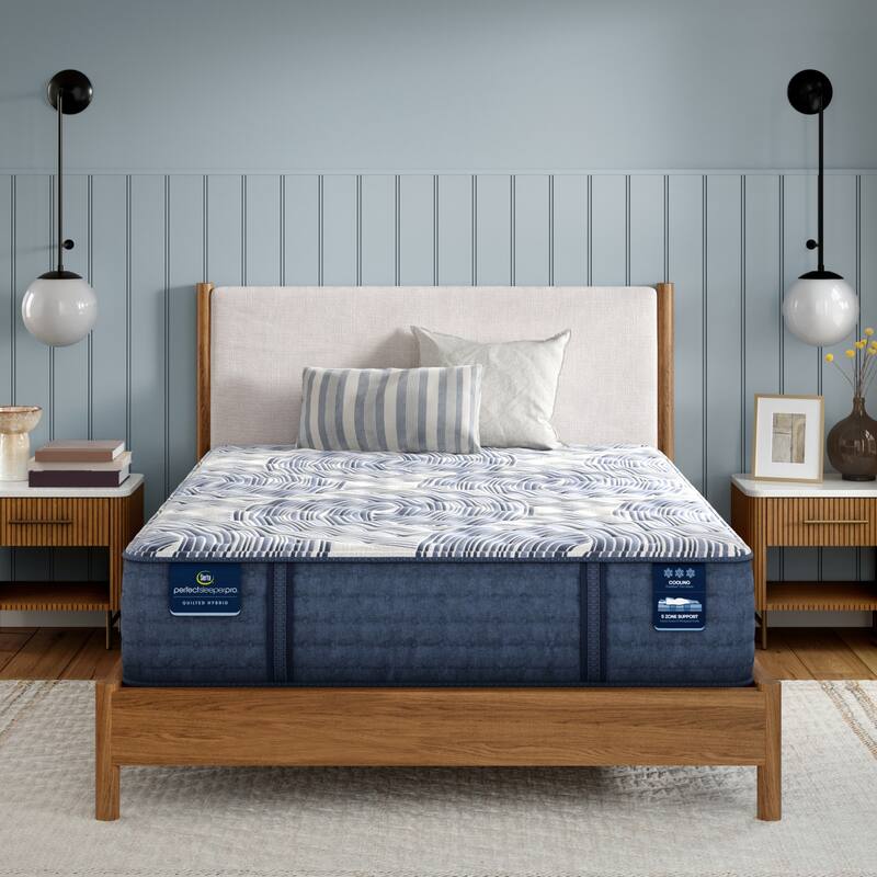 Serta Perfect Sleeper Pro Geneva 13.5" Latex Hybrid Firm Mattress Set