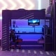 preview thumbnail 2 of 24, Wood Twin/Full Size Gaming Loft Bed with Bulit-in Desk and Multi-storage Shelves, Kids Loft Bedframe with LED & Charging Station