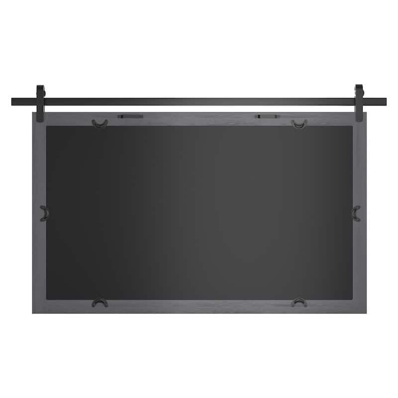 Modern Wall Mirrors, Rectangular Mirror with Wood Framed, Bathroom Mirror Barn Mirror Barn Door Mirror with Multi Size