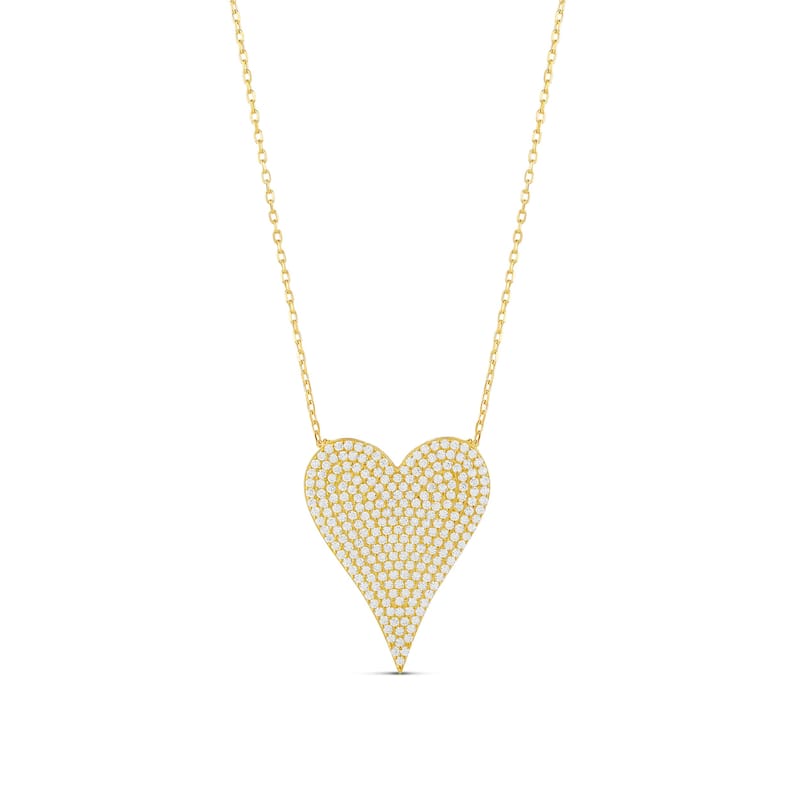 SHYMI Large Pave Heart - Gold