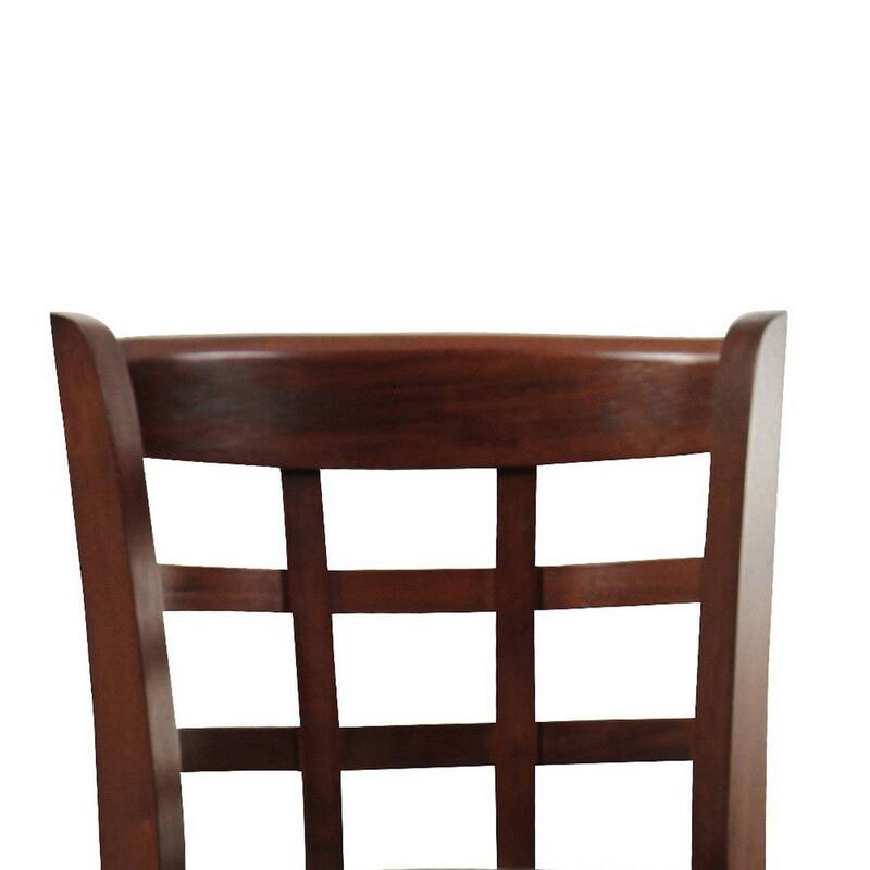 24 inch Swivel Counter Stool, Solid Wood, Faux Leather, Brown and Black - 19.5 L x 18 W x 43.5 H