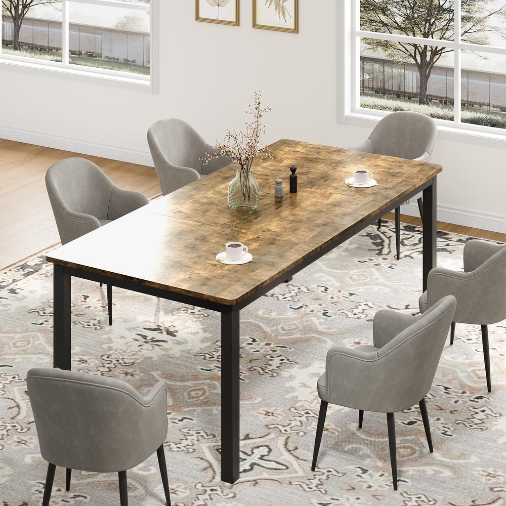 Industrial Dining Table, Large Dining Table for Kitchen