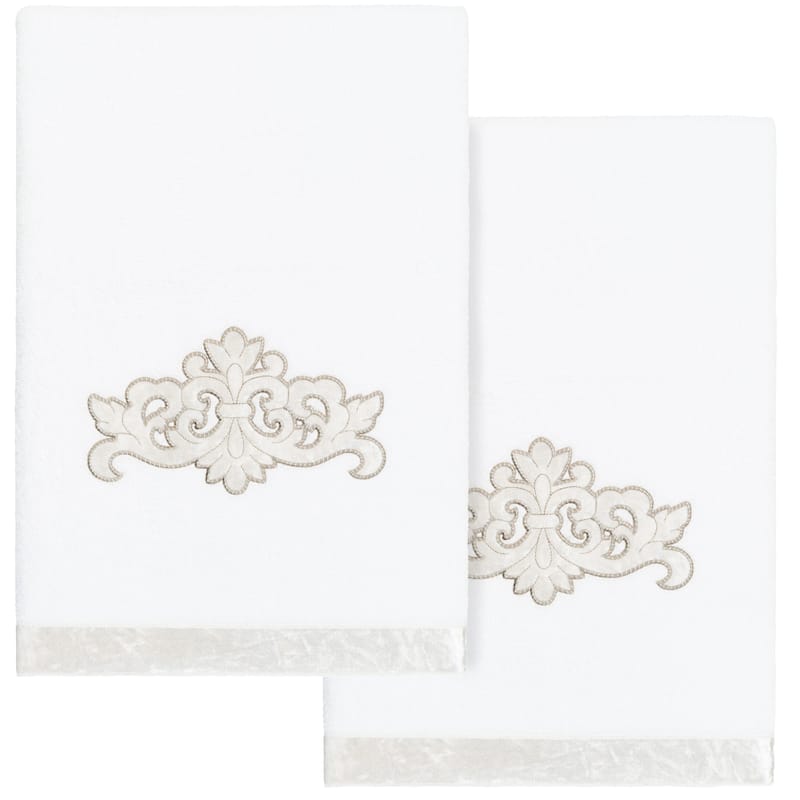 Authentic Hotel and Spa Turkish Cotton May 2 PC Bath Towel Set - White