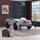 preview thumbnail 2 of 14, Billy Mordern Plastic Pickup Truck Kids Bed with Light and Sound by Furniture of America Grey