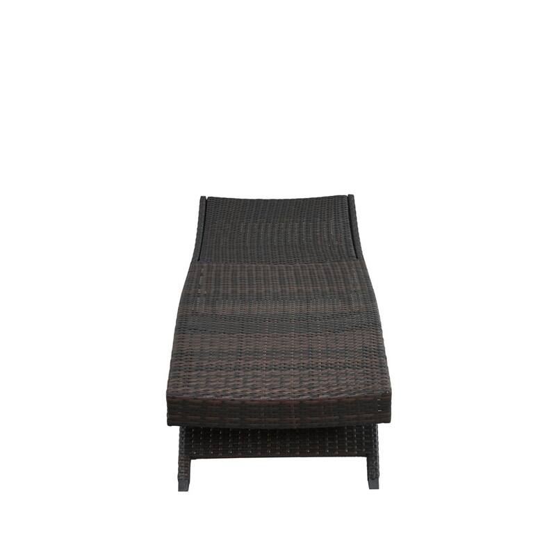 Outdoor Patio Lounge Chairs Rattan Wicker Patio Chaise Lounges Chair - Set of 4 - N/A
